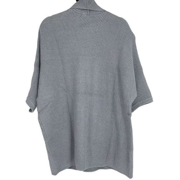 ROAMAN'S GRAY KNIT POCKETED SHORT SLEEVE CARDIGAN WRAP SIZE 12 - Picture 2 of 6